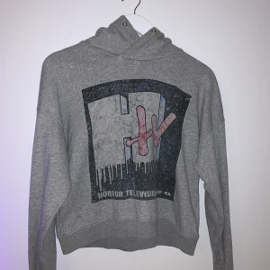 Hoddie - Grå hoddie som är flera år gammal, vet inte vart den kommer ifrån och den saknar även stören i luvan.