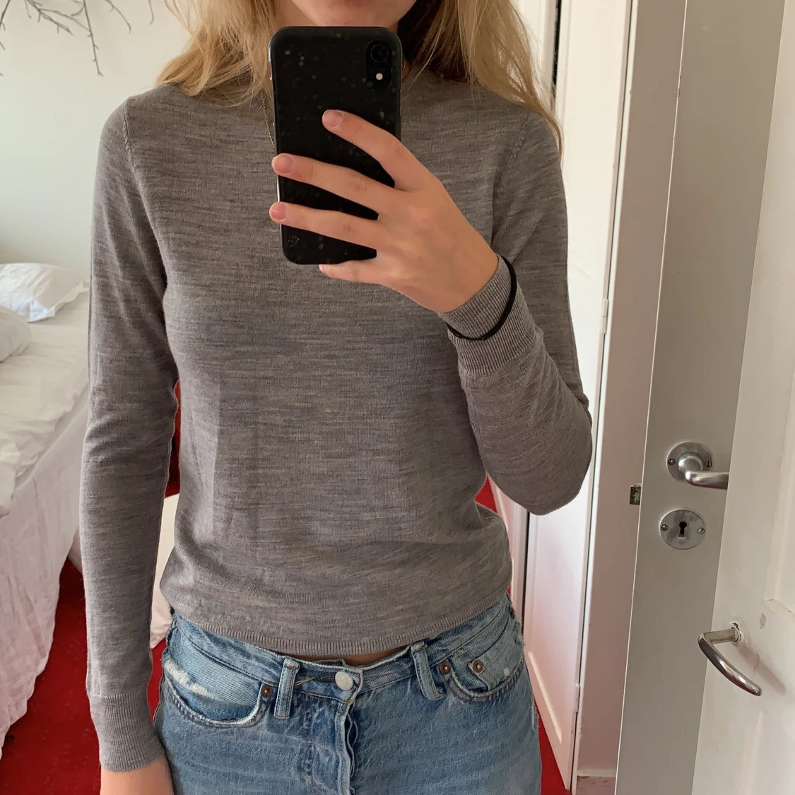 Stickad bomullströja