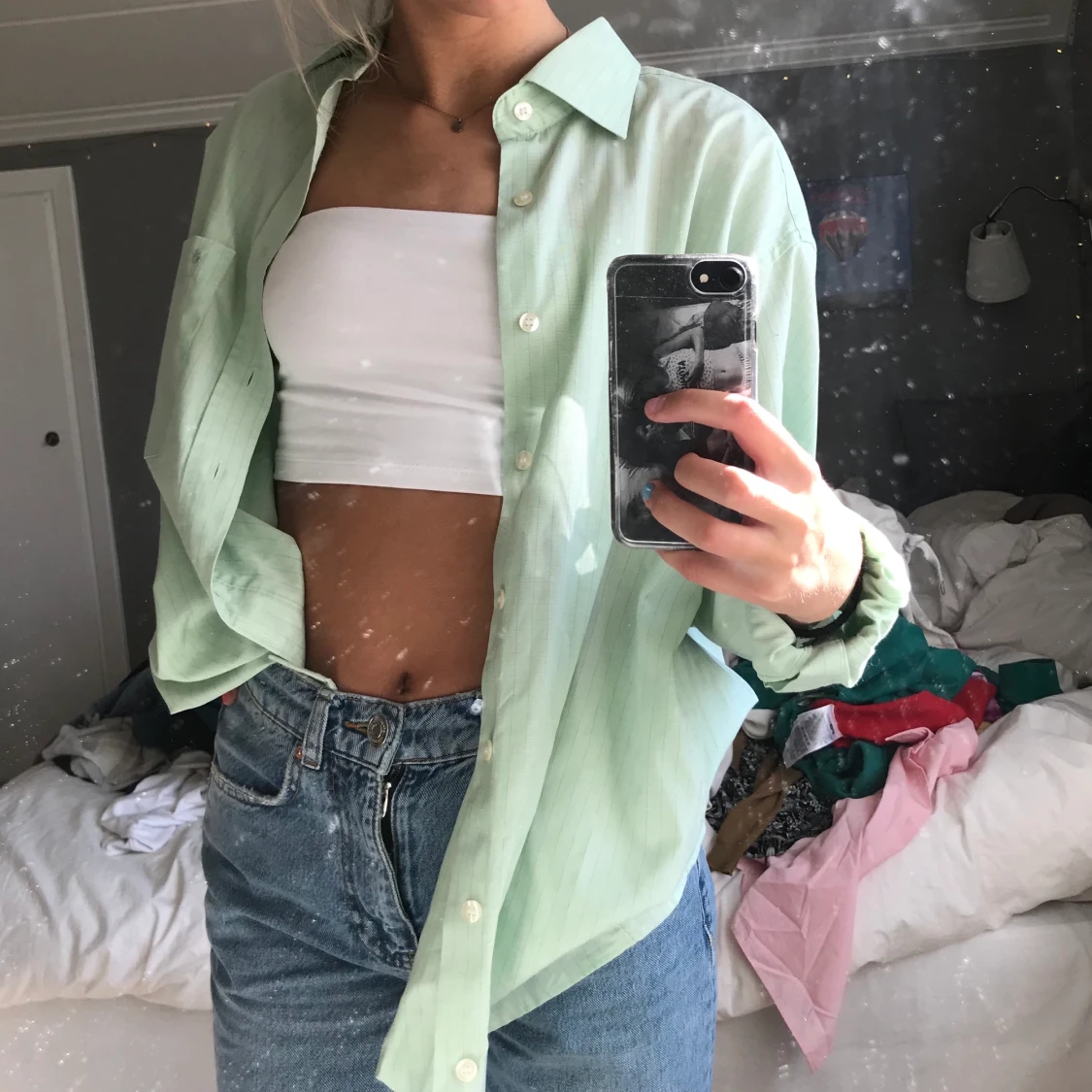Grön oversize skjorta