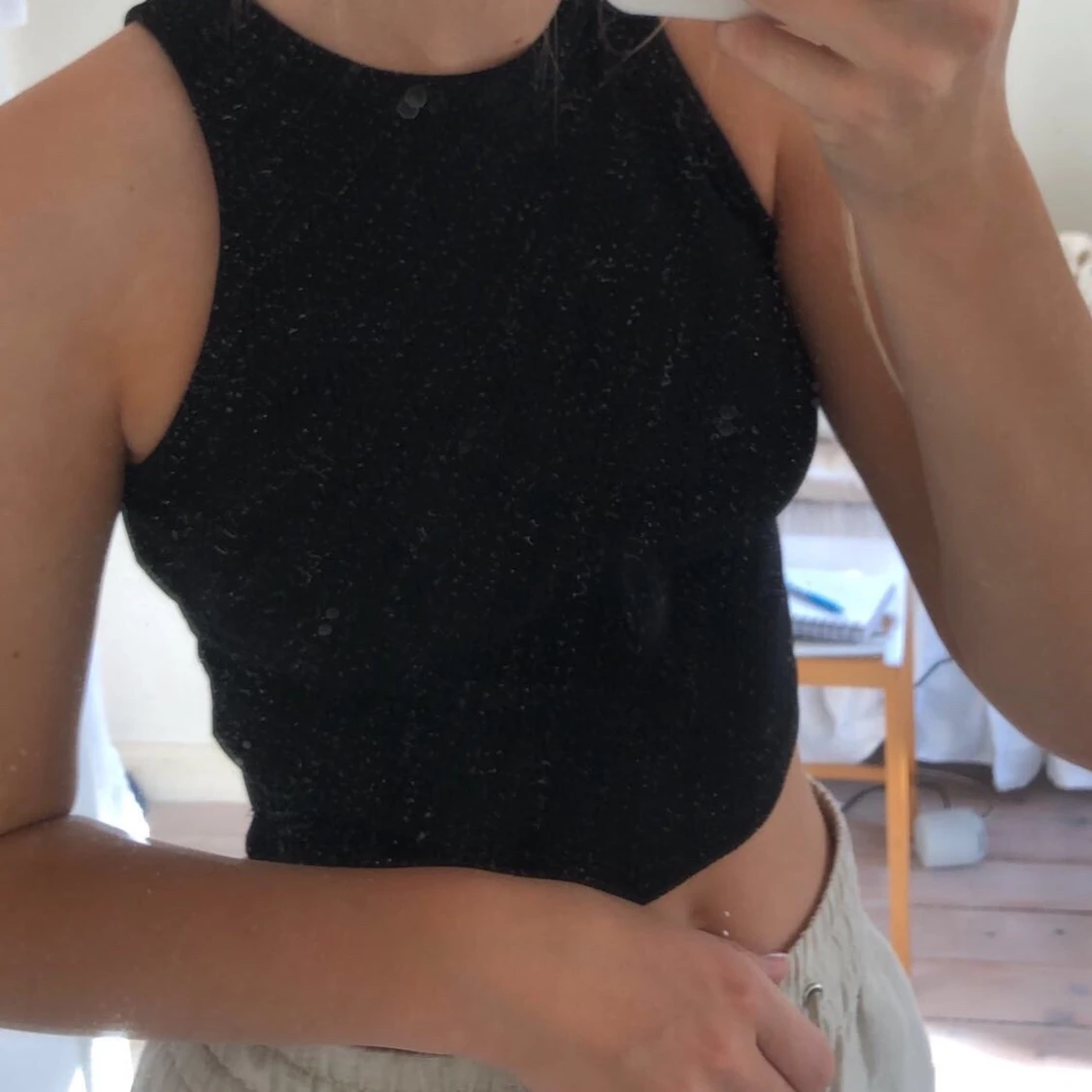 Svart linne storlek S - 90