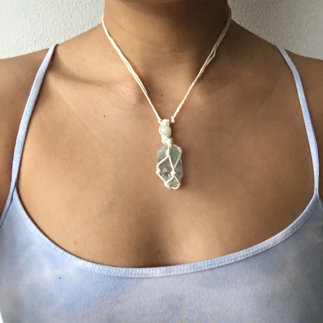 Fluorit Halsband - 90