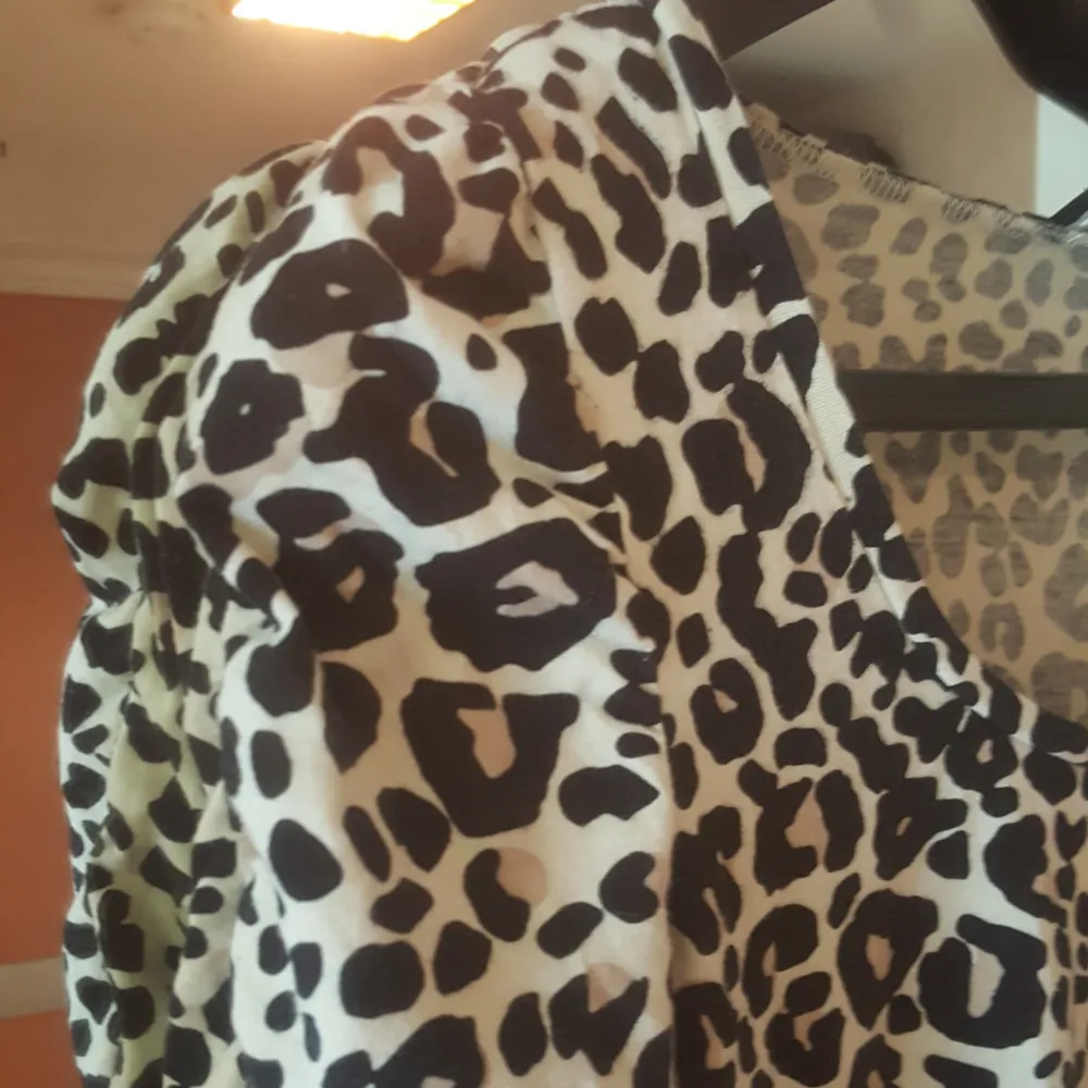 Jätte fin leopard tröja ifrån H&M, använd ett fåtal gånger. Har lite puff på axlarna. Frakt tillkommer i priset annars kan jag mötas upp i Örebro.. Toppar.