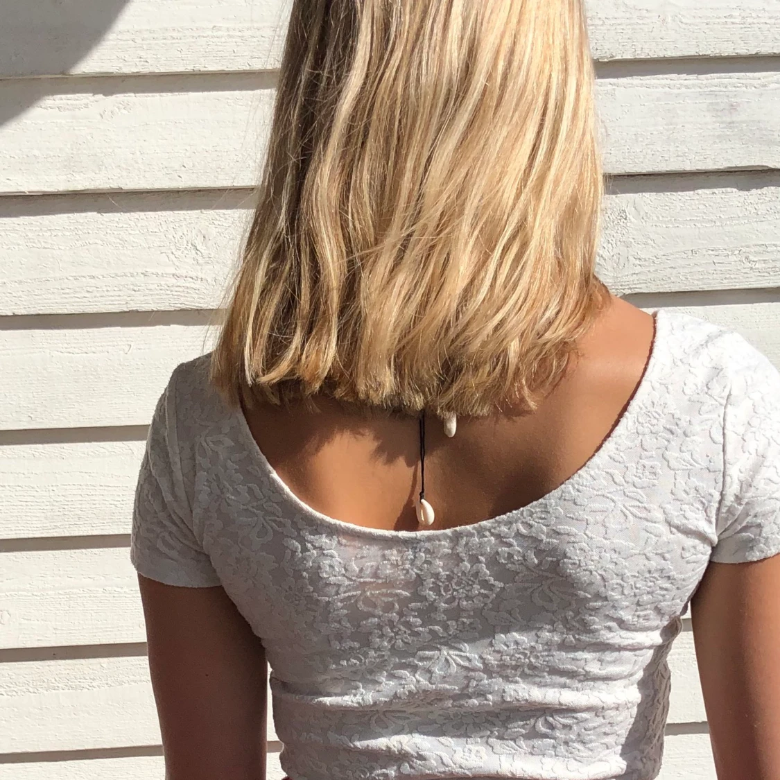 Vit kort tshirt - 90