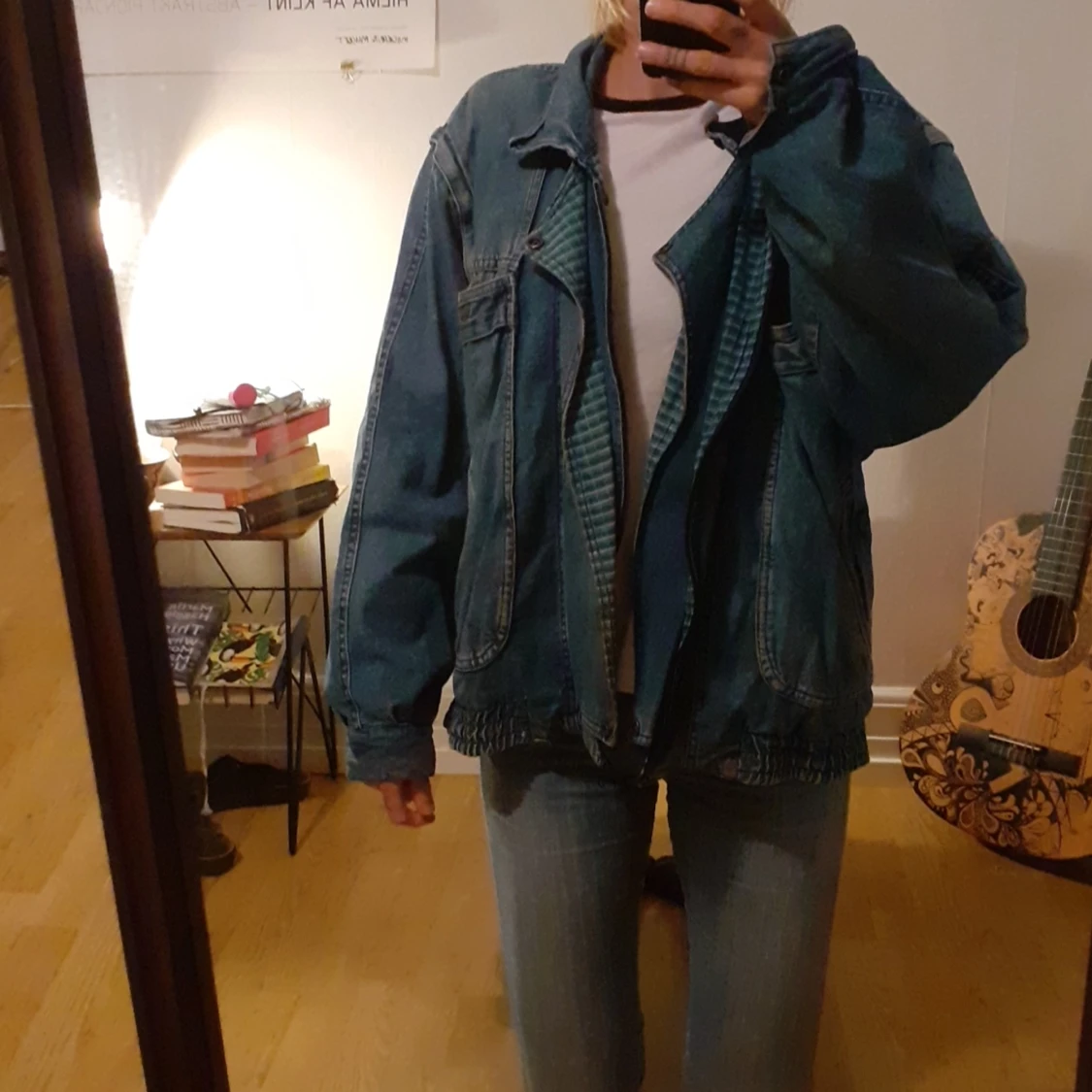 Jeansjacka med avtagbara ärmar