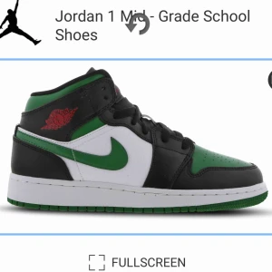  - Intressekoll! Helt oanvända jordans 1 mid green! Buda ❤️ högsta bud 1300