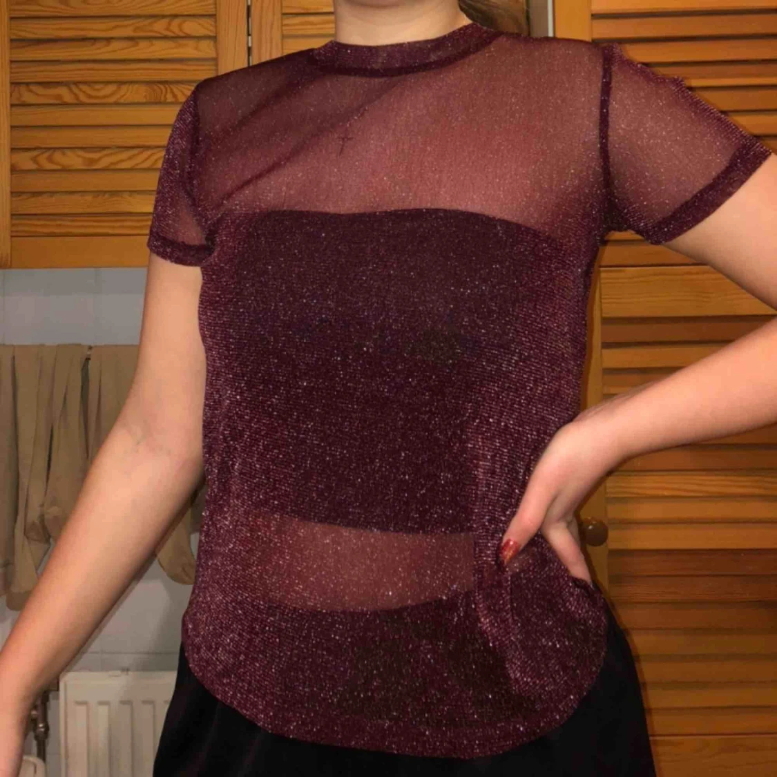 Mesh glitter topp