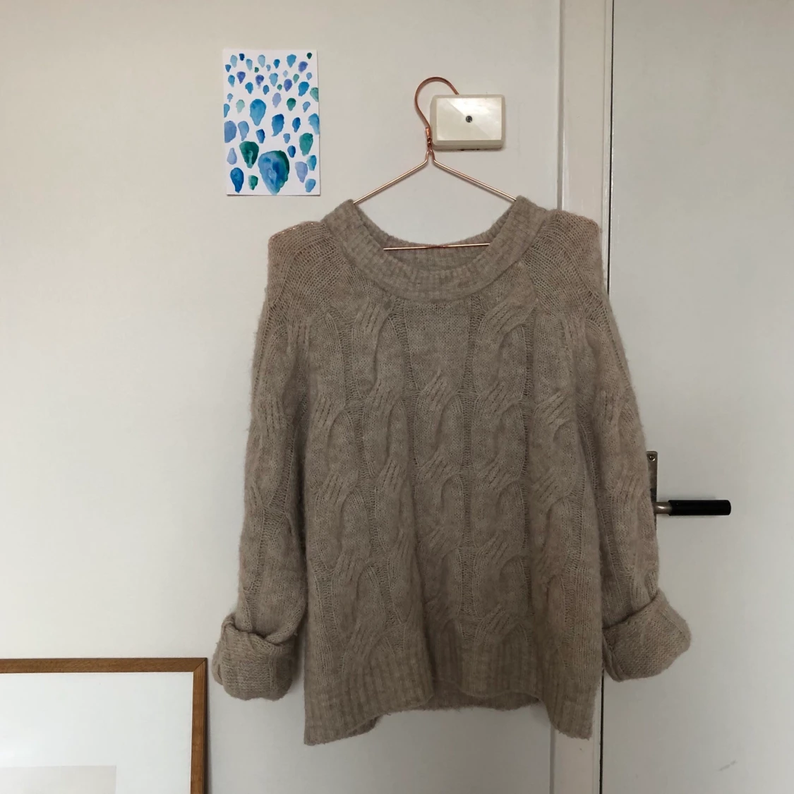 Gosig stickad tröja