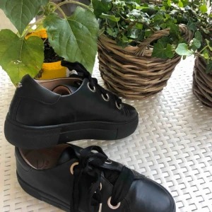  - Helsvarta, oanvända skor i storlek 37 dammodell. Går att använda sommar, vår och höst. Skorna kommer från Kcobler och kostade 1000 kr original pris. Köparen står för frakten. ❤️