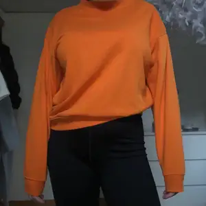 En orange sweatshirt ifrån monki strl xs, passar mig som kan ha s och m också. Fint skick 180kr