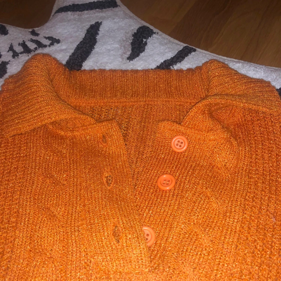 Orange Stickad tröja  - 91