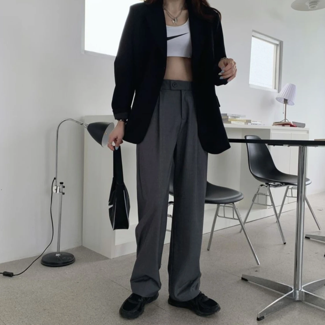 Lose fit kostymbyxor  - 90