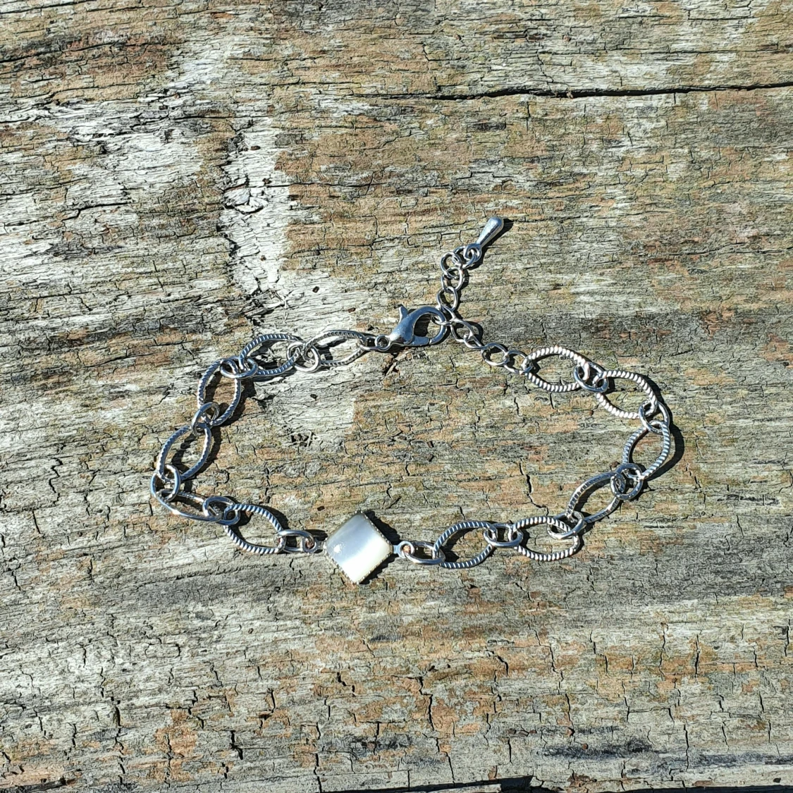 Silvrigt kedje armband - 91