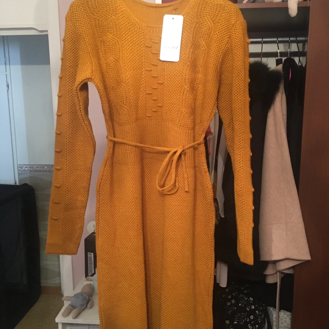 Stickad långklänning - 90