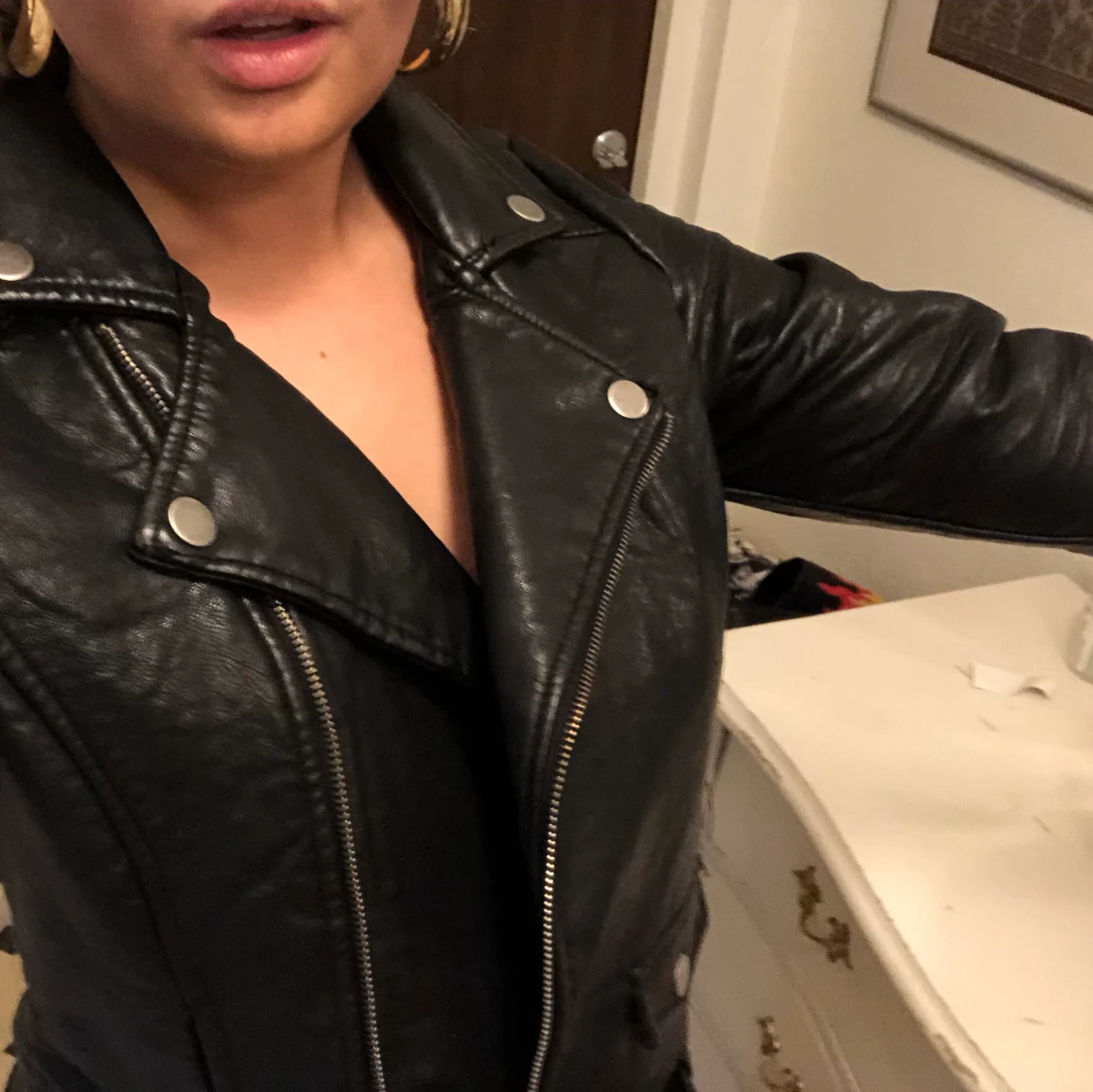 Snygg ”läderjacka” - 90