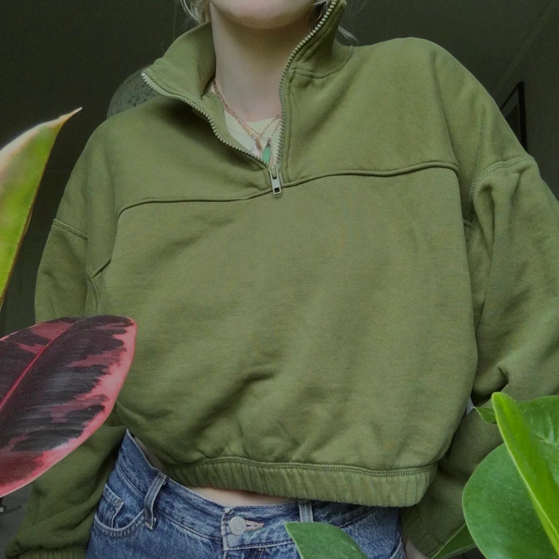 WEEKDAY croppad tjocktröja - 90