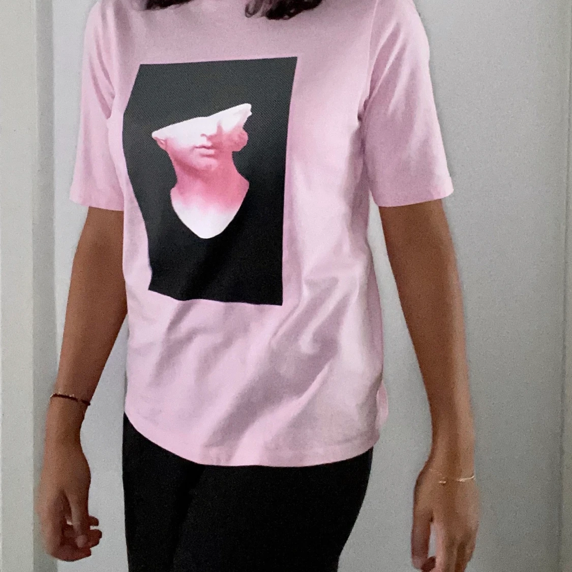 Rosa Emilie Briting T-shirt med tryck  - 90