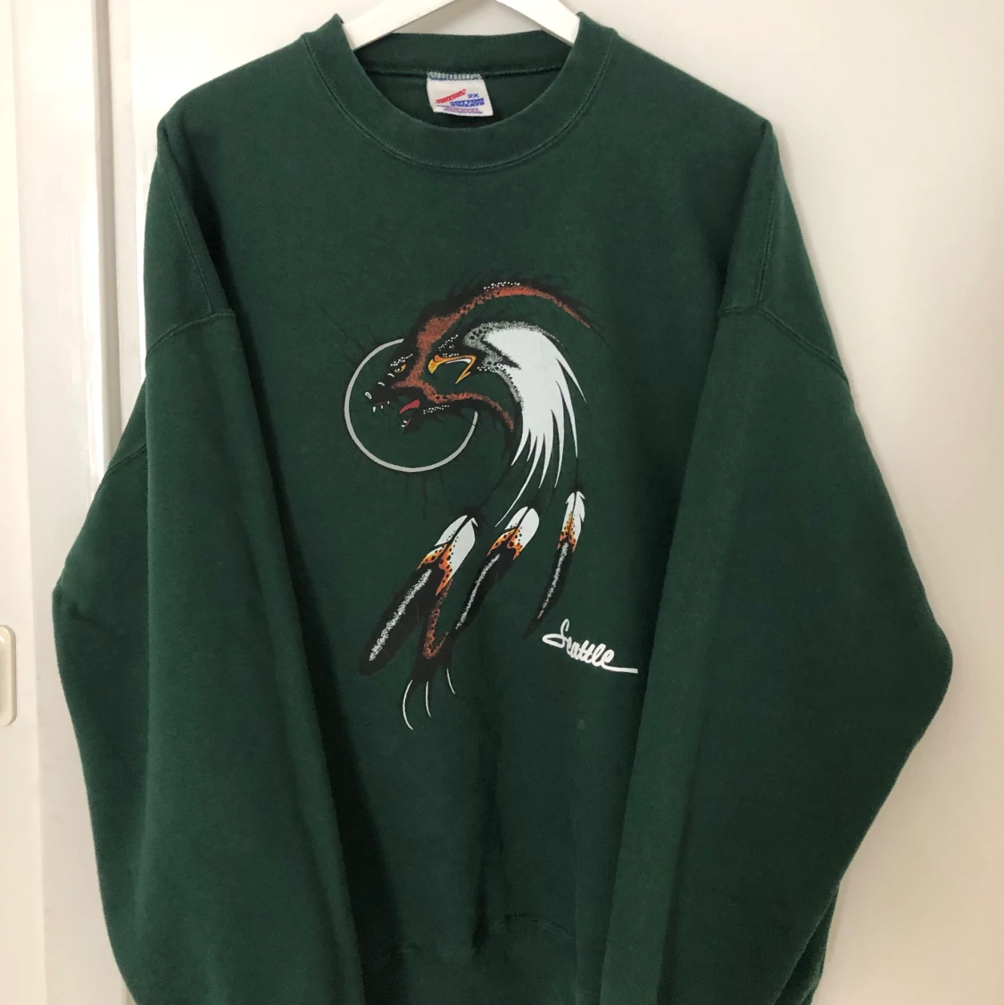 Grön Vintage Oversized Collagetröja