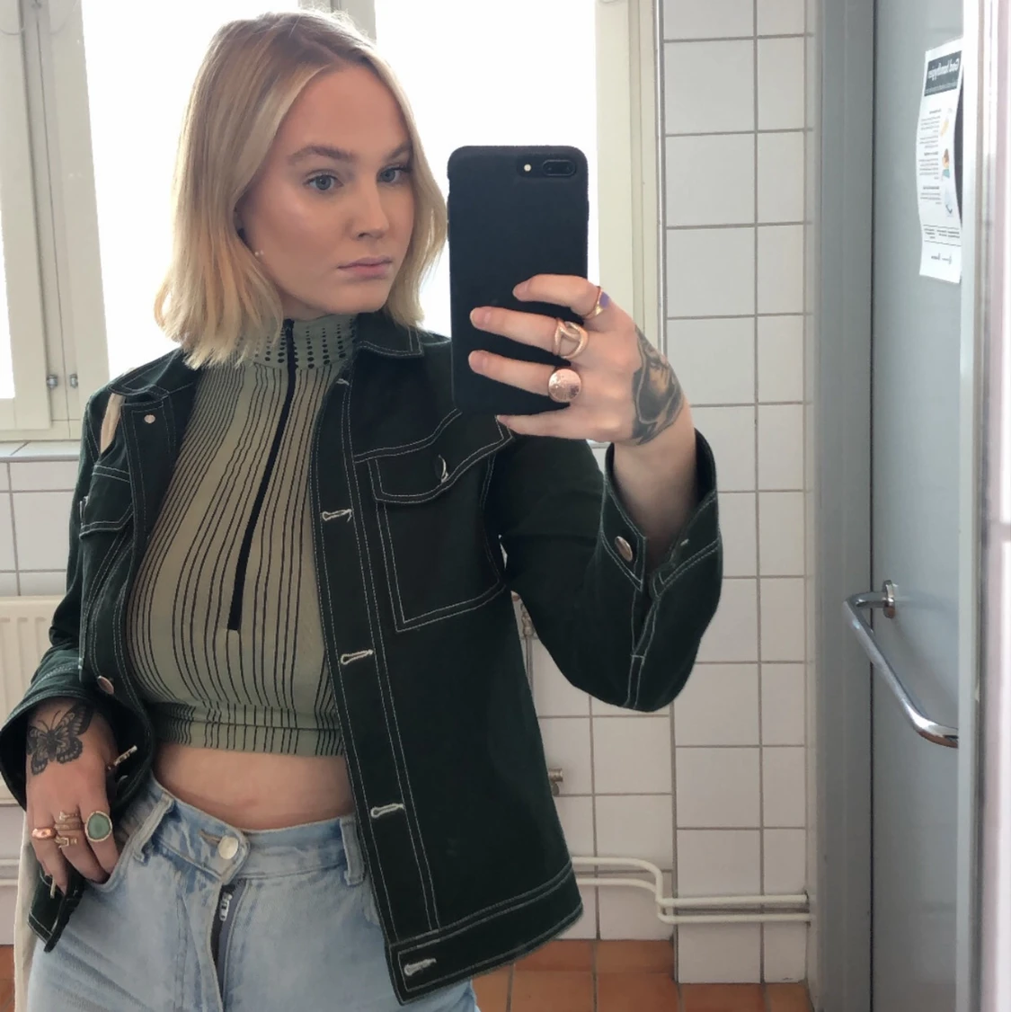 Grön kort jacka NAKD