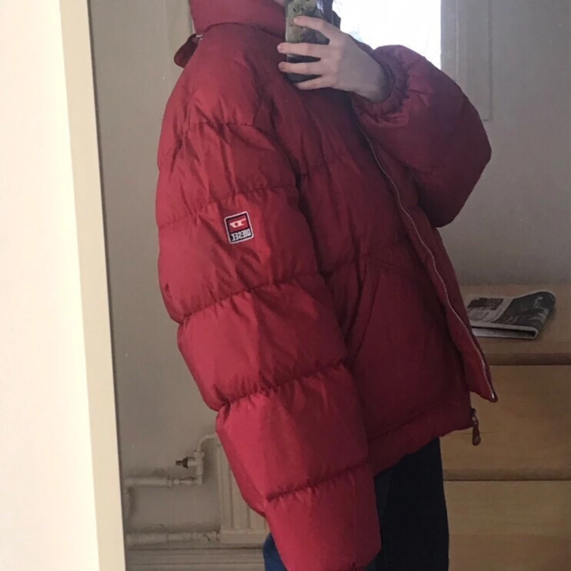 Vintage röd diesel jacka - 90