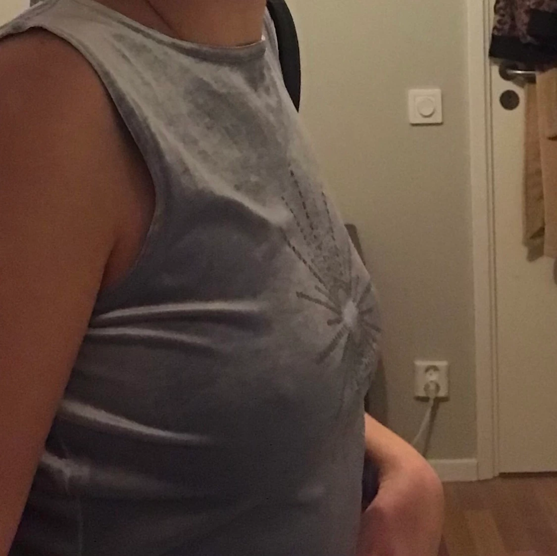 Sammets linne med tryck - 91