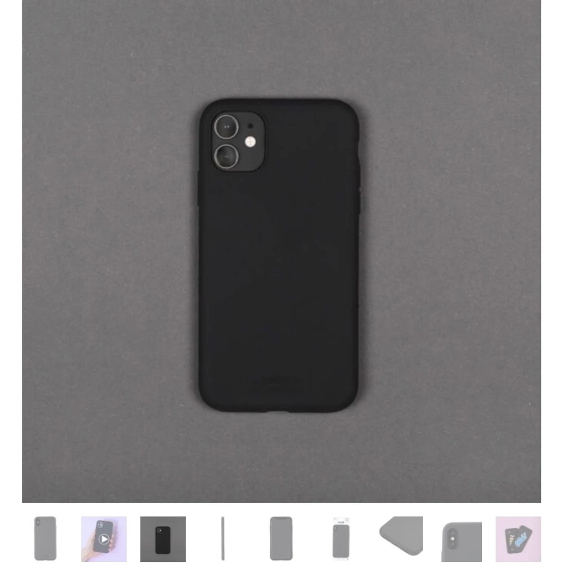 Svart silikonskal, iPhone X/XS, Holdit