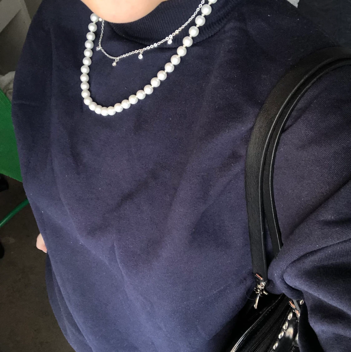 Marinblå sweatshirt  - 90