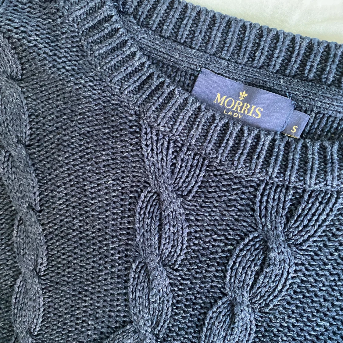 Kungs blå stickad tröja från morris 