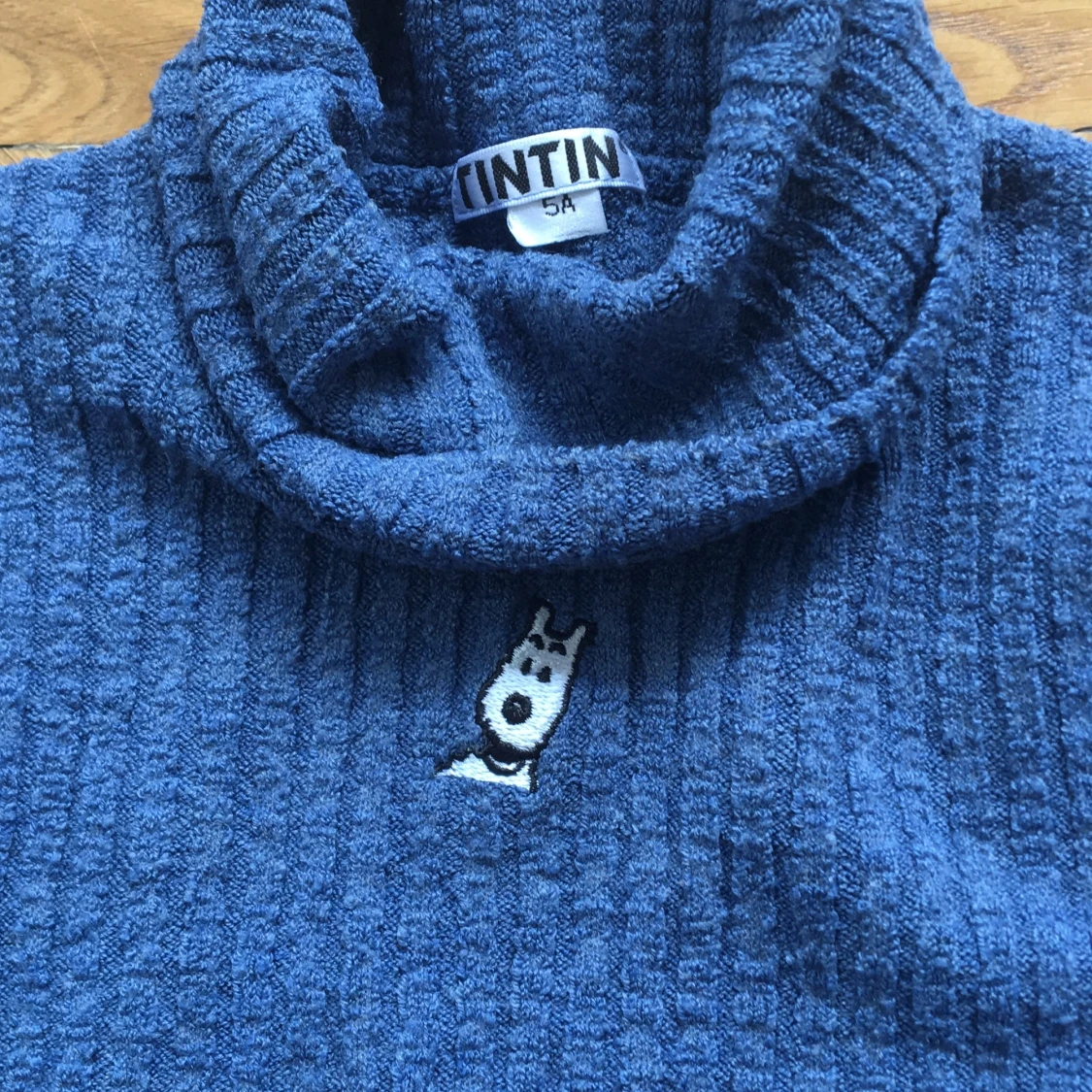 Blå magtröja polotröja med Tintin milou - 91