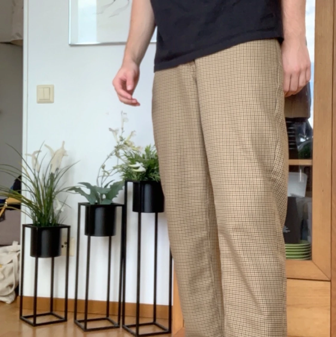 Rutiga kostymbyxor - 90