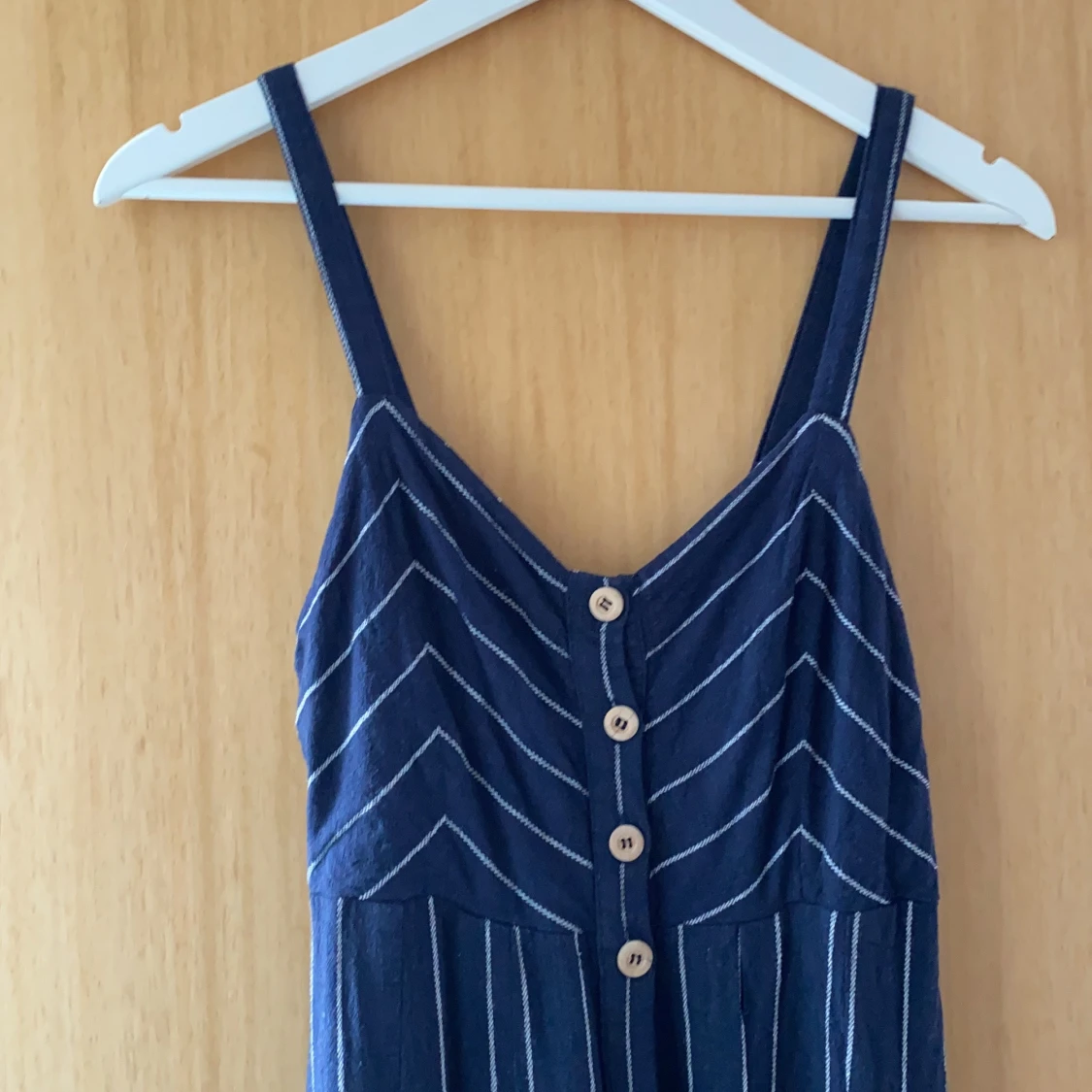 Long blue button down dress. strl s - 90