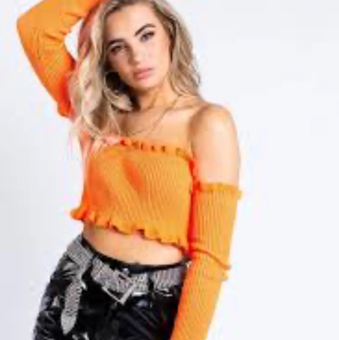 Neon orange off shoulder topp - 90