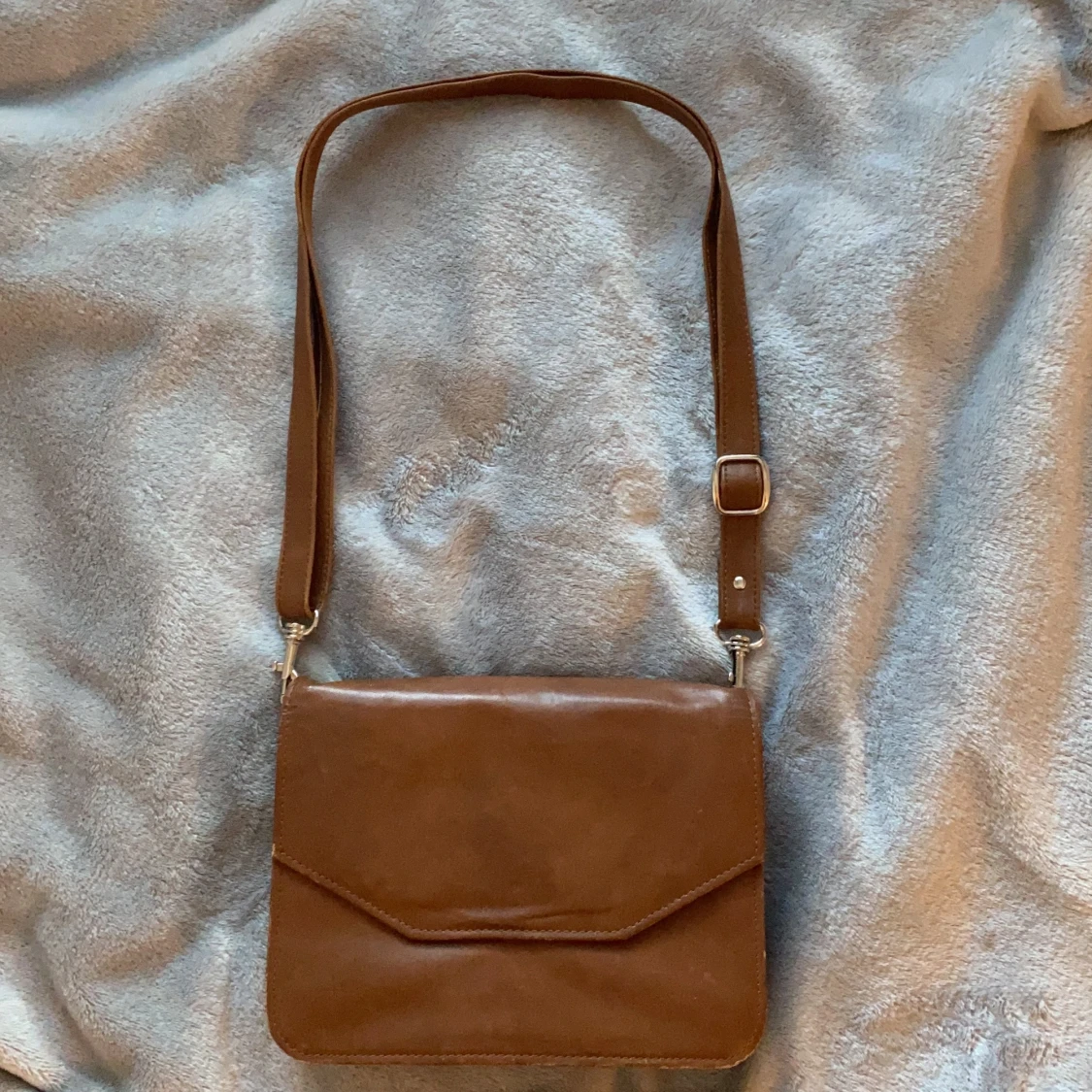 Brun läderväska