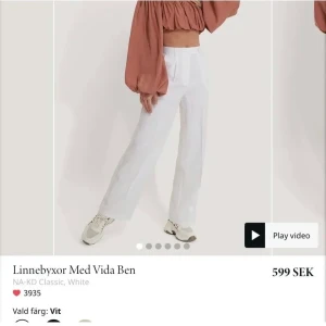 Vita vida linnebyxor  - SÅLD📦🌟💕