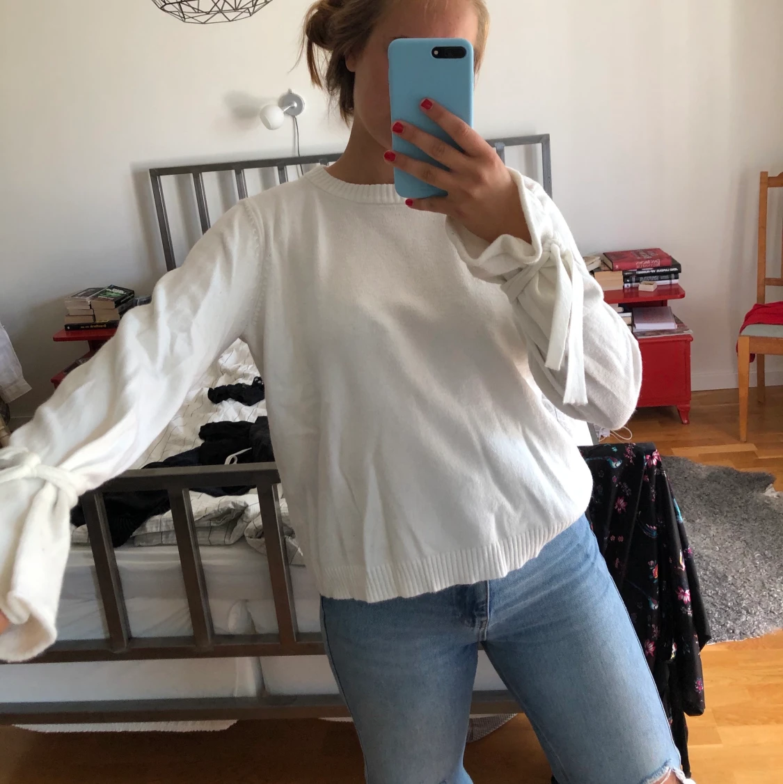 Vit tjock tröja Nakd S