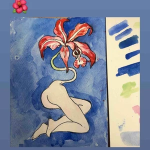  - Båda för 100kr 💕 Akvarell 💧  Abstrakt  1 för 60kr 