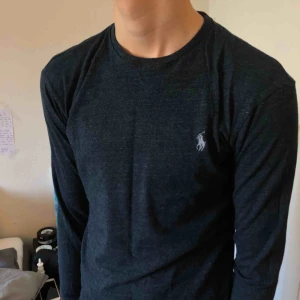  - Marinblå/grå långärmad Ralph lauren tröja. Använd ett fåtal gånger. Köparen står för frakt
