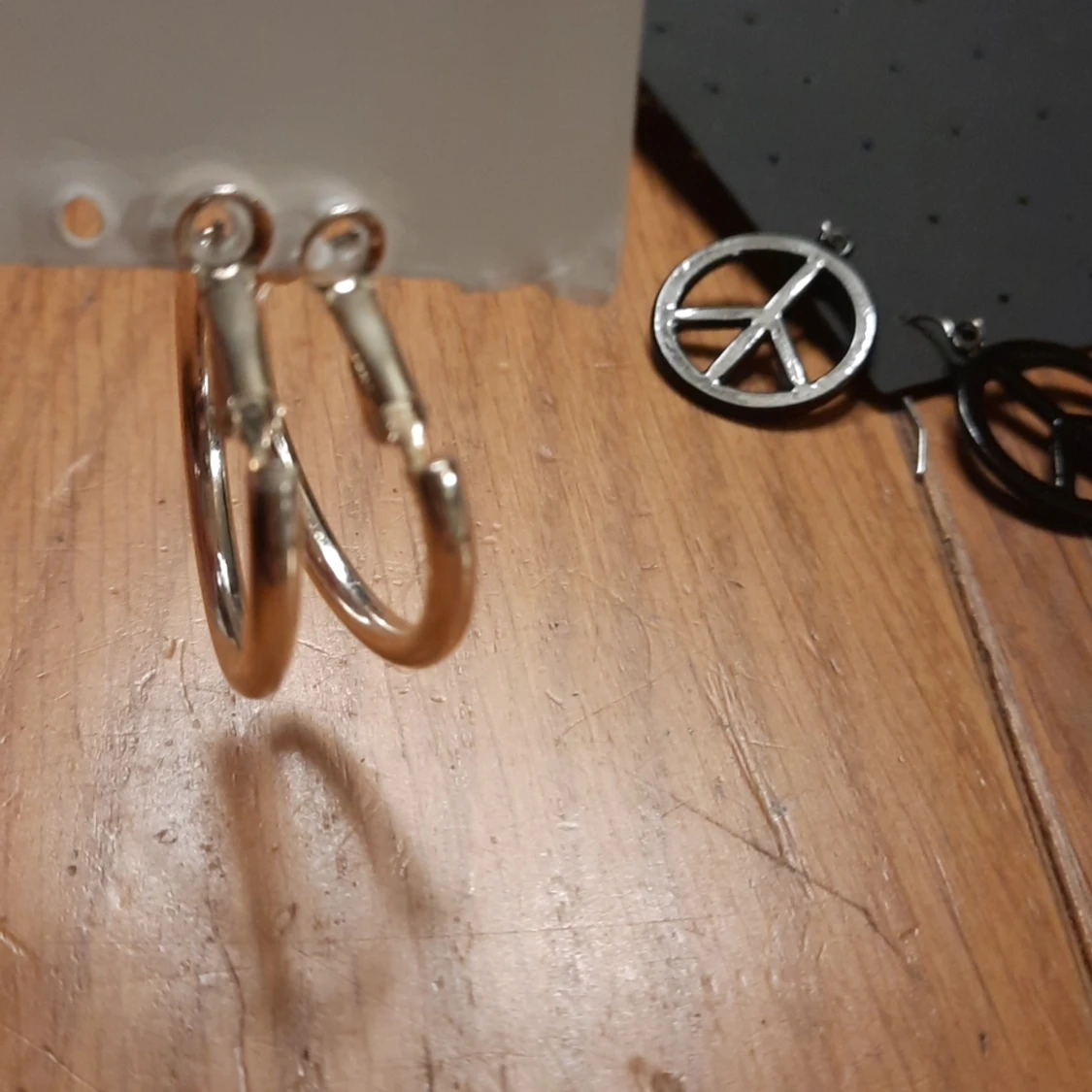 Silver hoop earrings  - 90