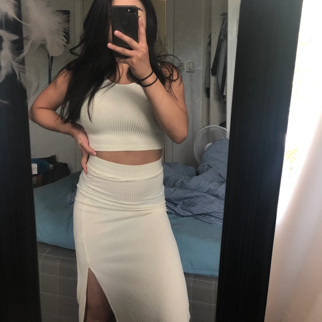 Beige långkjol strl XS - 91