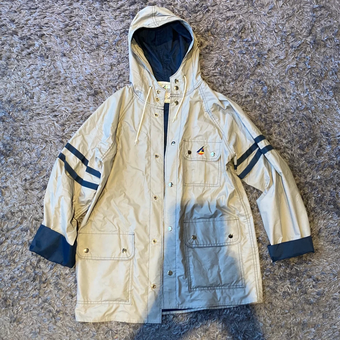 Ljusblå windbreaker - 90