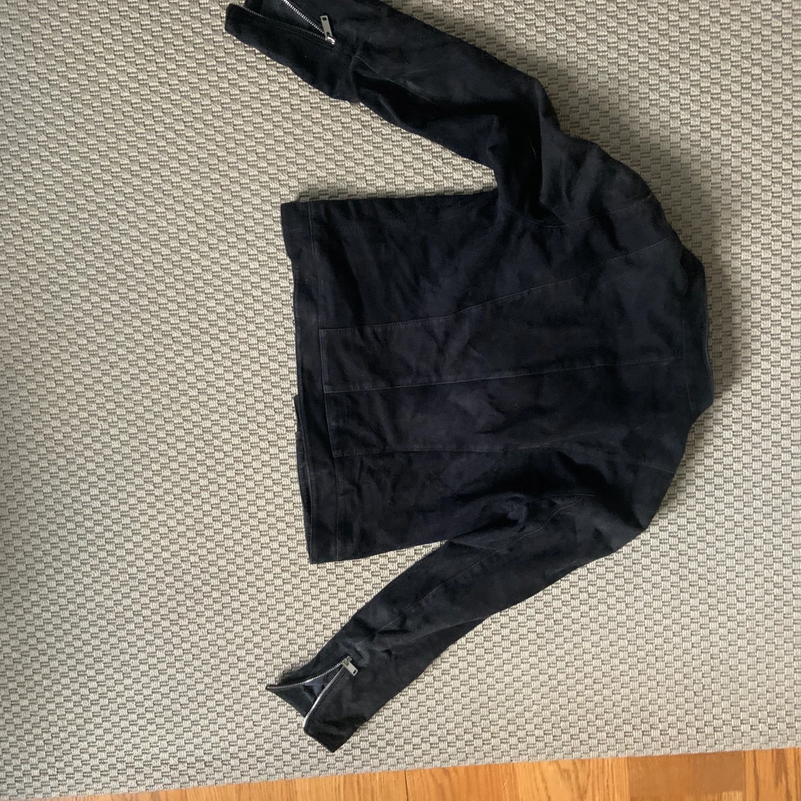 Mörkblå mocka jacka  - 90