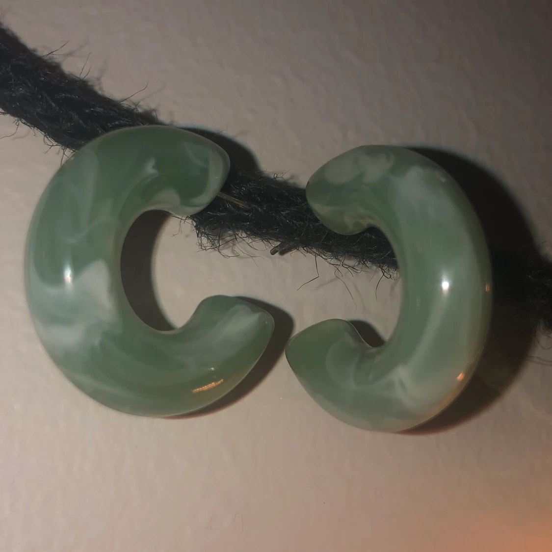 Snygga örhängen i turkosgrönt - 91