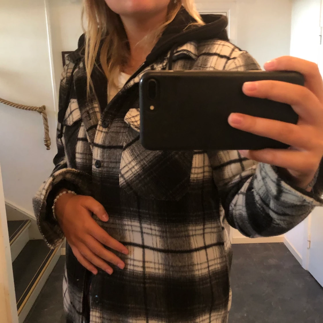 Rutig höst- och vinterjacka