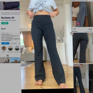 Svarta kostymbyxor från bikbok  - Svarta kostymbyxor från bikbok fickor fram och bak, knappt andvända så i nyskick 😍💕