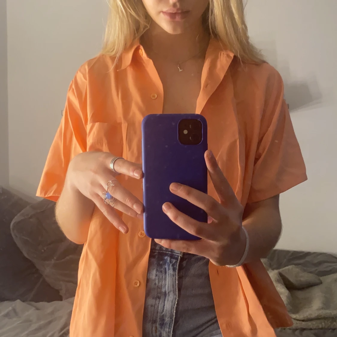 Aprikos blus/ skjorta 