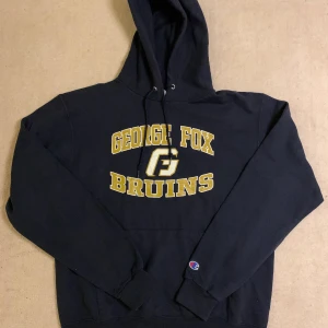 Vintage Champion college hoodie - Vintage Champion college hoodie, navy gul. Size M