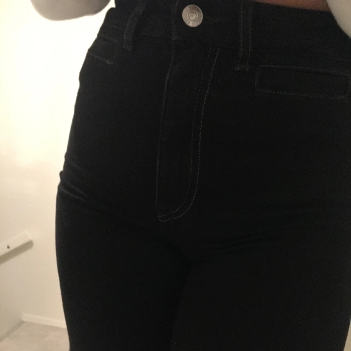Black wide jeans
