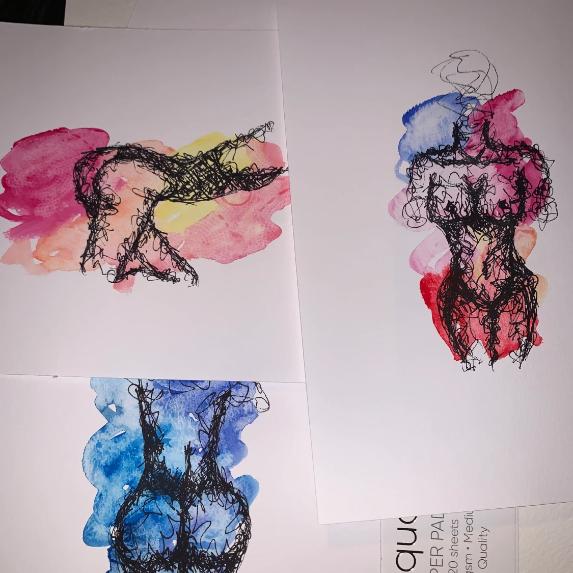 Intressekoll - Akvarellmålningar  - 90