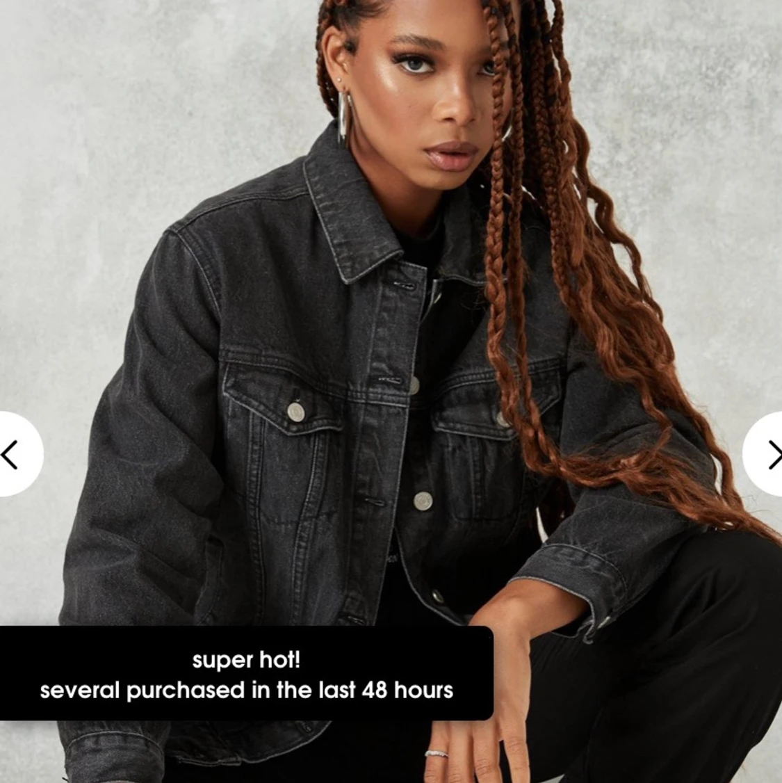 oversized washed black denim jacket missguided