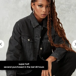 oversized washed black denim jacket missguided - brand new only worn for photos paid 400kr