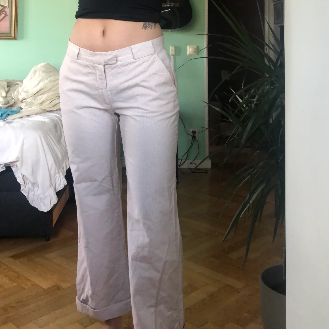 Randiga boomerang byxor - 90